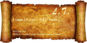 Lumnitzer Tünde névjegykártya